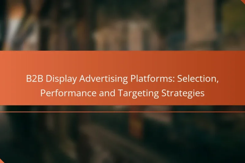 B2B Display Advertising Platforms: Výběr, Výkon a Cílové Strategie