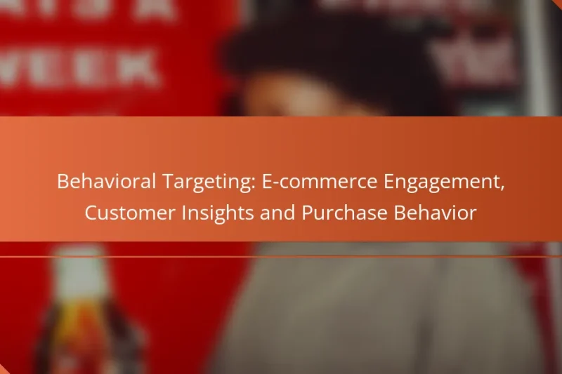 Behaviorální cílení: zapojení e-commerce, zákaznické poznatky a nákupní chování