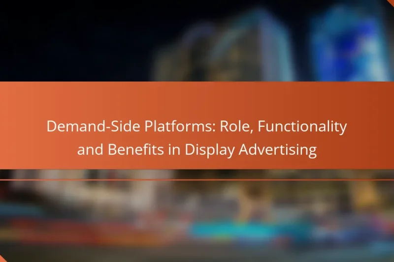 Demand-Side Platforms: Role, Functionality and Benefits in Display Advertising