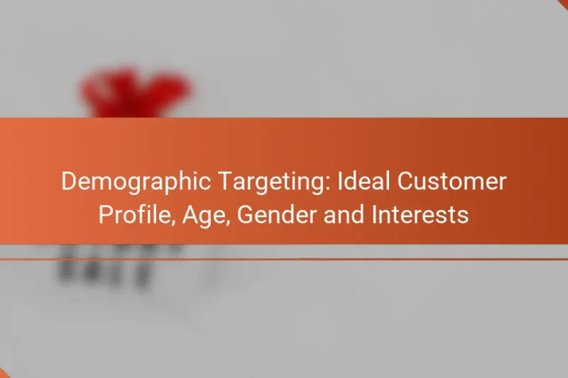 Demografické cílení: Ideální profil zákazníka, věk, pohlaví a zájmy