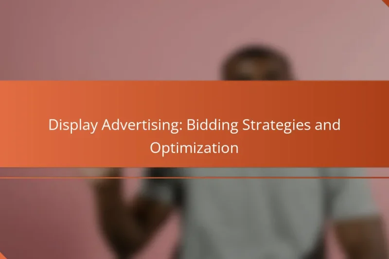 Display Advertising: Strategie nabídek a optimalizace