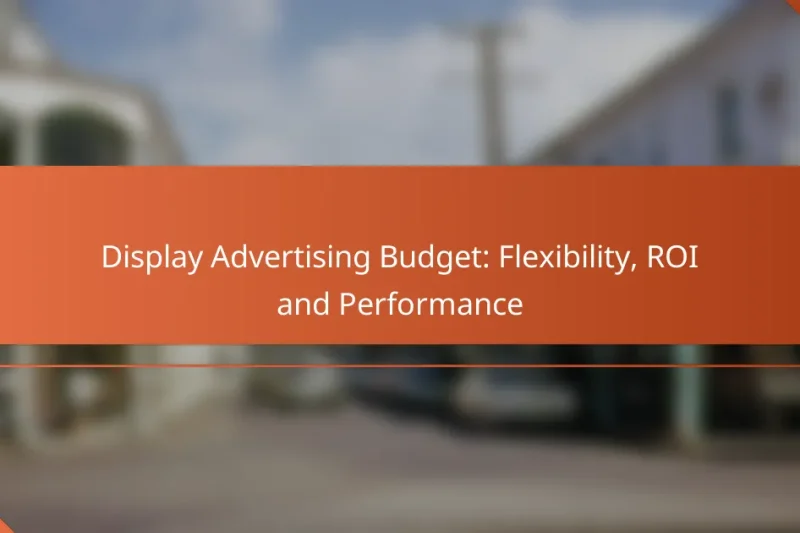 Rozpočet na display reklamu: flexibilita, návratnost investic a výkon