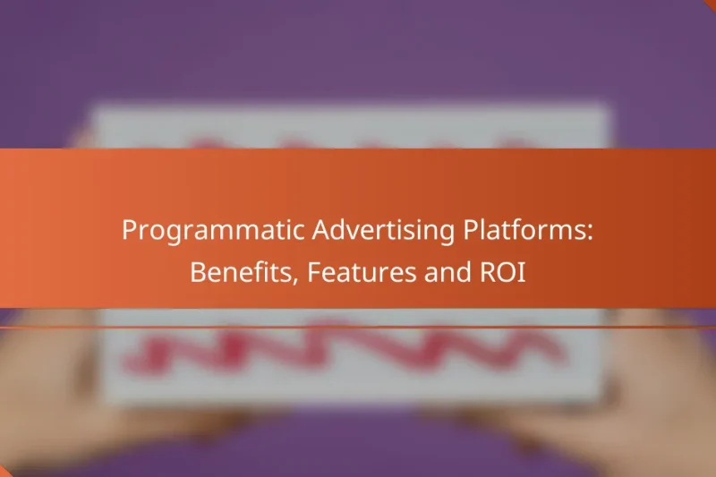 Programatické reklamní platformy: výhody, funkce a ROI